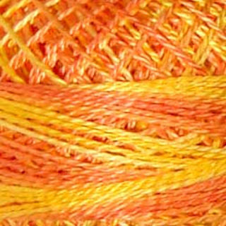 Valdani Size 8 Variegated Perle Cotton PC8-V1 Orange Blossom   100m