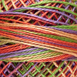 Valdani Size 12 Variegated Perle Cotton PC12-V21 Chimney Sparks   100m