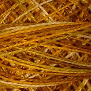 Valdani Size 12 Variegated Perle Cotton PC12-V106 Antique Golds  100m