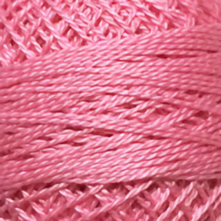 Valdani Size 8 Solid Perle Cotton PCS8-048 Baby Pink Medium Dark  100m