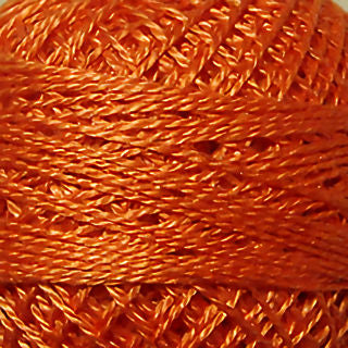 Valdani Size 8 Solid Perle Cotton PCS8-072 Peach Orange  100m