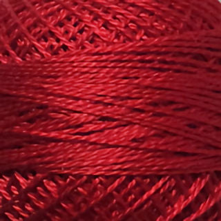 Valdani Size 8 Solid Perle Cotton PCS8-076 Christmas Red  100m