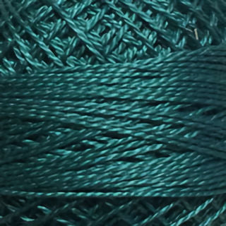 Valdani Size 8 Solid Perle Cotton PCS8-315 Teal  100m