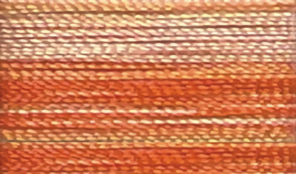 Floriani 40wt Rayon Variegated Thread V13 Orange Stripe  1000m