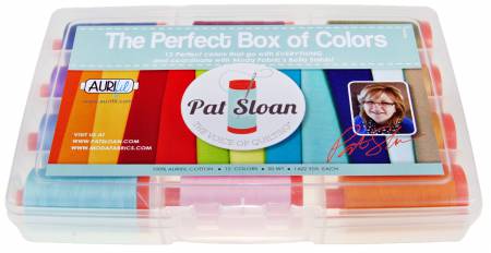 Aurifil 50wt Large Cotton Thread Perfect Box of Colors by Pat Sloan