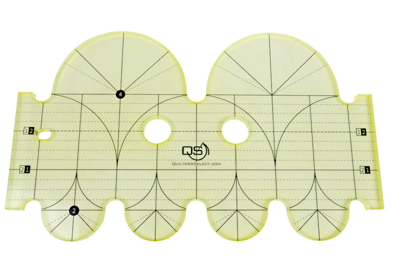 QS Clamshell Precision Quilting Ruler 4in & 2in QS-RUL4CL