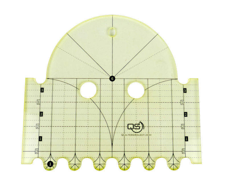 QS Clamshell Precision Quilting Ruler 6in & 1in QS-RUL6CL