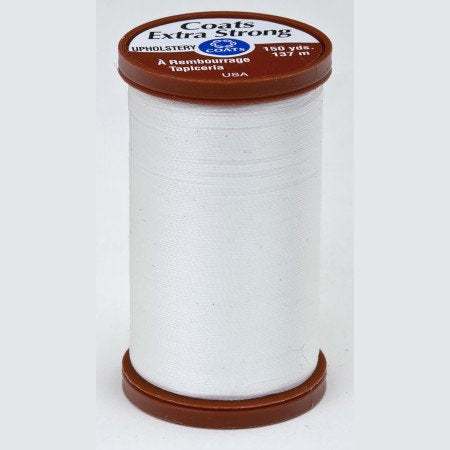 Coats Extra Strong Nylon Upholstery Thread 0100 White  150yd