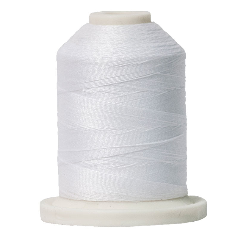 Signature 40wt Solid Cotton Thread SIG40-001 Brite White  700yd