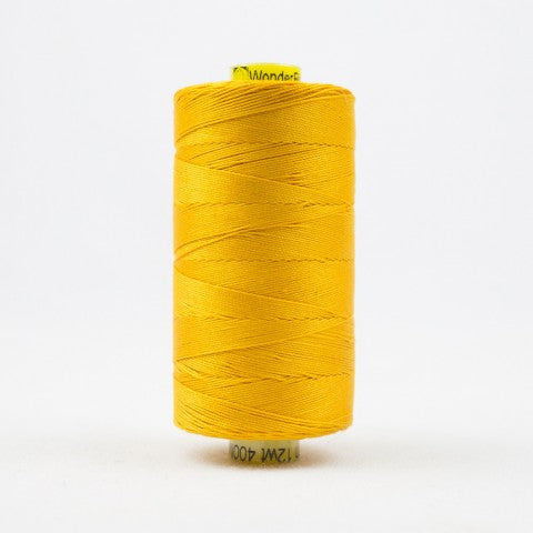 WonderFil Spagetti 12wt Cotton Thread SP003 Golden Yellow  400m