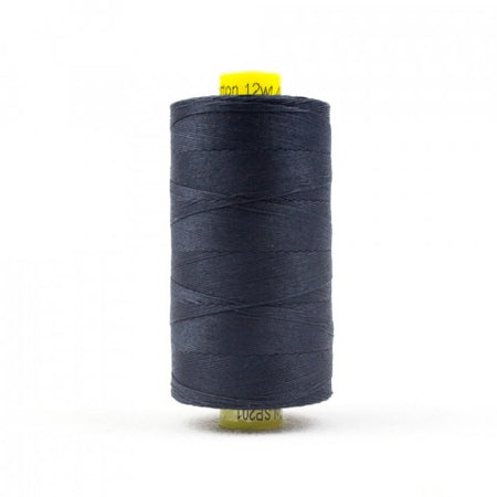WonderFil Spagetti 12wt Cotton Thread SP201 Soft Black  400m