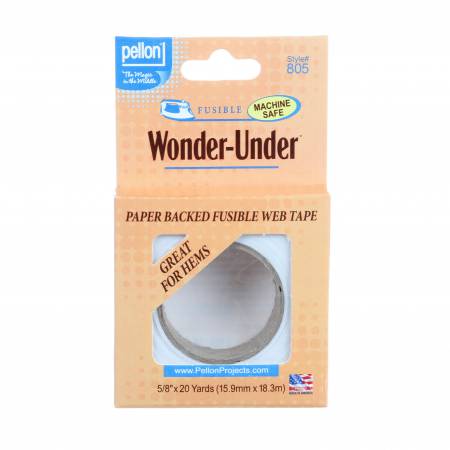 Pellon Wonder-Under Fusible Paper Backed 5/8in X 20yd