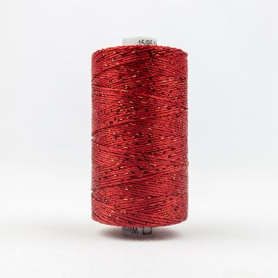 Wonderfil Dazzle 8wt Rayon/Metallic Thread 1267 Tomato Red  200yd/183m
