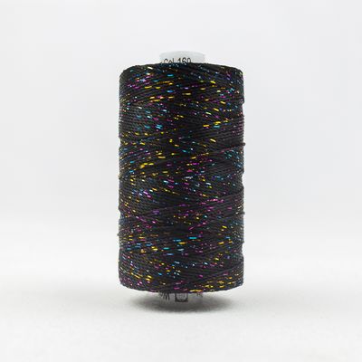 Wonderfil Dazzle 8wt Rayon/Metallic Thread 0160 BlackMulticolor  200yd/183m