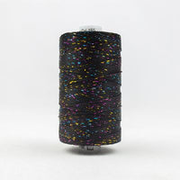 Wonderfil Dazzle 8wt Rayon/Metallic Thread 0160 BlackMulticolor  200yd/183m