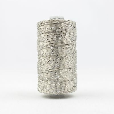 Wonderfil Dazzle 8wt Rayon/Metallic Thread 2000 Silver  200yd/183m
