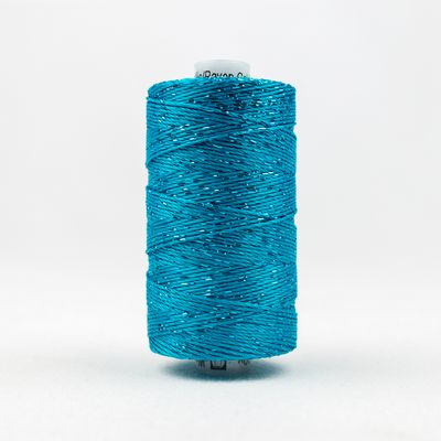 Wonderfil Dazzle 8wt Rayon/Metallic Thread 0538 Dk Turquoise  200yd/183m