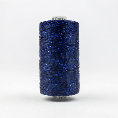 Wonderfil Dazzle 8wt Rayon/Metallic Thread 7148 Midnight Blue  200yd/183m