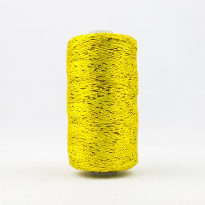 Wonderfil Dazzle 8wt Rayon/Metallic Thread 0938 Lemon Yellow  200yd/183m