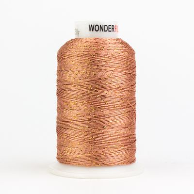 Wonderfil Dazzle 8wt Rayon/Metallic Thread 0984 Dk Peach  450yd/411m