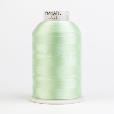 Wonderfil Invisafil 100wt Polyester Thread 601 Pastel Green  10,000yd Cone
