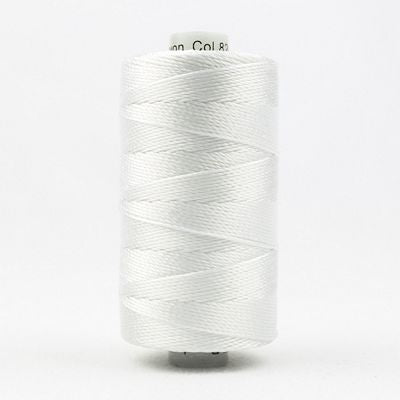Wonderfil Razzle 8wt Rayon Thread 8201 White  250yd/229m