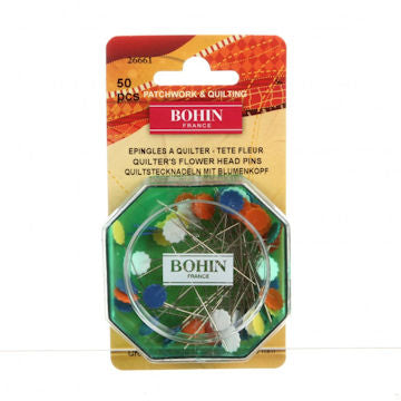 Bohin Sharps 2in Quilters Flower Head Pins