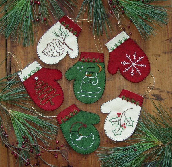 Mittens Christmas Ornament Kit from Rachels of Greenfield