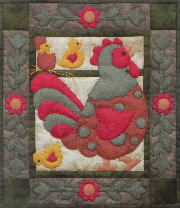 Spotty Rooster Wall Quilt Kit from Rachels of Greenfield